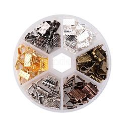 1Box 120PCS 6 Colors Iron Ribbon Crimp Ends&nbsp;IFIN-X0019-B
