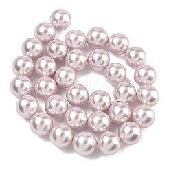 Electroplated Shell Pearl Beads Strands&nbsp;BSHE-G041-12mm-06