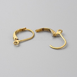 Brass Leverback Earring Findings&nbsp;KK-WH0044-142D-G