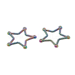 Ion Plating(IP) 304 Stainless Steel Linking Ring Rhinestone Settings&nbsp;STAS-A070-05MC