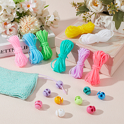 32Pcs 8 Colors Plastic Cord Locks&nbsp;FIND-BC0014-47