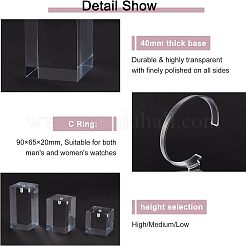 Transparent Plastic Wrist Watch Display Holder&nbsp;ODIS-OC0001-40