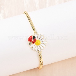 Brass Box Chain Slider Bracelets&nbsp;BJEW-P360-01G