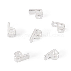 6Pcs 925 Sterling Silver Hollow Initial Beads&nbsp;STER-TA0001-53P