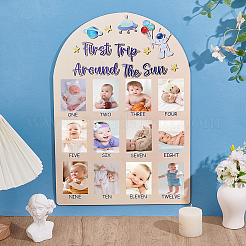 Wooden Arch Newborn Photo Sign&nbsp;DJEW-HY0001-08A