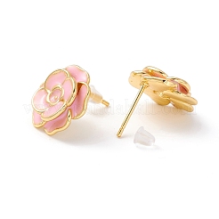Flower Enamel Stud Earrings for Women&nbsp;EJEW-I684-07G-01-RS