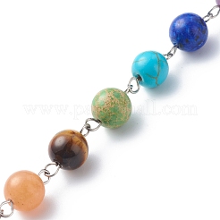 Chakra Natural & Synthetic Mixed Stone Dowsing Pendulum Pendant Decorations&nbsp;PALLOY-JF01882
