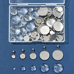 DIY 304 Stainless Steel Tray Pendants Making Kits&nbsp;DIY-FS0008-83