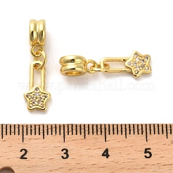 Rack Plating Brass Micro Pave Cubic Zirconia Charms&nbsp;KK-S398-06B