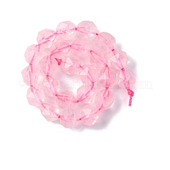 Faceted Natural Rose Quartz Gemstone Bead Strands&nbsp;G-J331-02-8mm