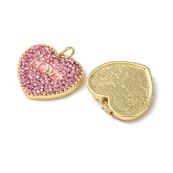 Brass Rhinestone Pendants&nbsp;KK-C143-39G-01