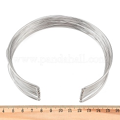 30MM 304 Stainless Steel Open Multi-Strand Choker Necklaces for Women&nbsp;NJEW-K297-02P