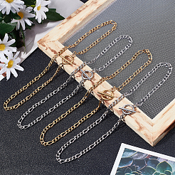 4Pcs 2 Colors 304 Stainless Steel Figaro Chains Necklace&nbsp;NJEW-UN0001-33