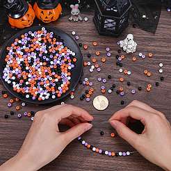 1200Pcs 4 Colors Halloween Themed Opaque Acrylic Beads&nbsp;MACR-SC0001-43