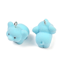 Flocky Resin Pendants&nbsp;FIND-A052-05E