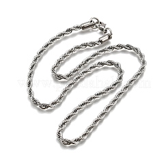 Non-Tarnish 304 Stainless Steel Rope Chain Necklaces&nbsp;NJEW-F226-03P-06
