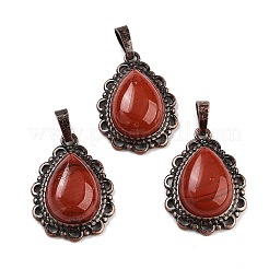 Natural Mixed Stone Teardrop Pendants&nbsp;G-K363-01R
