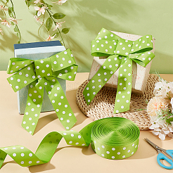Large Polka Dot Polyester Ribbon&nbsp;OCOR-WH0112-002B