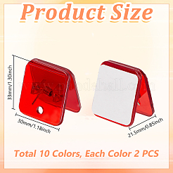 20Pcs 10 Colors Plastic Photo Paper Craft Clips&nbsp;AJEW-GA0009-87