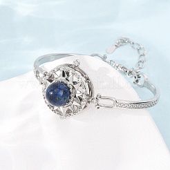 Rotating Sun Natural Lapis Lazuli Link Bracelets&nbsp;GG-CBA0251-11P-12