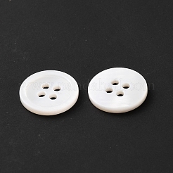 Natural Shells Buttons&nbsp;BUTT-WH0061-02