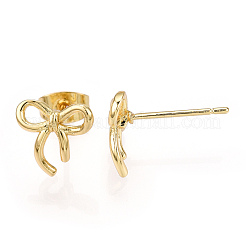 Brass Stud Earrings for Women&nbsp;EJEW-P275-01G
