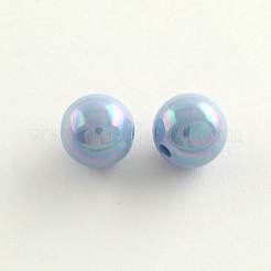 AB Color Plated Acrylic Round Beads&nbsp;SACR-Q109-10mm-M