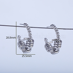Twisted C-Shaped Coil Wrap Brass Stud Earrings&nbsp;JG3982