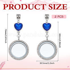 Alloy Locket Photo Pendants&nbsp;FIND-WH0181-05