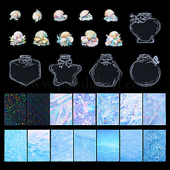 3Sets 3 Styles PET Waterproof Decorative Stickers&nbsp;DIY-TA0010-64A