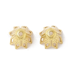 Rack Plating Brass Bead Caps&nbsp;KK-B053-28G