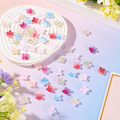 100Pcs Baking Paint and Golden Metal Enlaced Glass Beads&nbsp;DGLA-TA0001-58