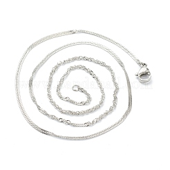 Non-Tarnish 304 Stainless Steel Singapore Chain Necklaces&nbsp;NJEW-I248-10P