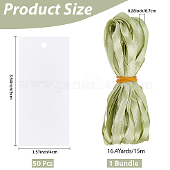 50Pcs Blank Rectangle White Paper Gift Tags&nbsp;CDIS-CN0001-03A