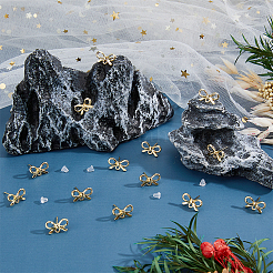 50Pcs Bowknot Alloy Stud Earring Findings&nbsp;FIND-DC0005-03