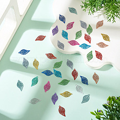 91Pcs 13 Colors Spray Paint 430 Stainless Steel Pendants&nbsp;STAS-TA0006-05