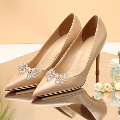 4Pcs 2 Colors Bowknot Alloy Rhinestone Shoe Decoration&nbsp;FIND-GO0002-34