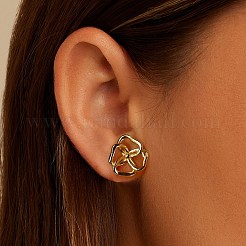 925 Sterling Silver Stud Earrings&nbsp;EJEW-H167-02G