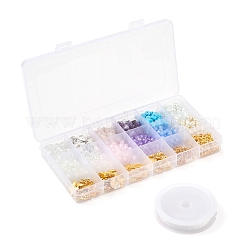 DIY Mixed Stone Chip & Glass Beads Jewelry Set Making Kit&nbsp;DIY-FS0002-34