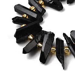Electroplate Natural Quartz Crystal Beads Strands&nbsp;G-F800-B10