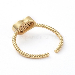 Adjustable Brass Cuff Finger Rings&nbsp;RJEW-G096-23G
