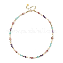 Gemstone & Natural Cultured Freshwater Pearl Beads Necklaces for Women&nbsp;NJEW-JN06518-02