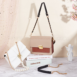 3Pcs 3 Style Plastic Imitation Pearl Beaded/PU Leather Bag Straps&nbsp;DIY-WR0003-16