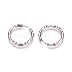 Tarnish Resistant 304 Stainless Steel Huggie Hoop Earrings&nbsp;EJEW-G272-02-16mm-P