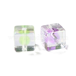 UV Plating Iridescent Transparent Acrylic Beads&nbsp;X-OACR-H112-09A