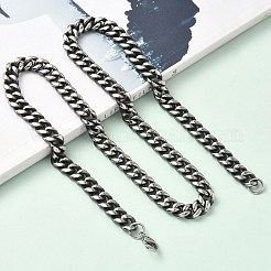 9.5MM 667 Stainless Steel Cuban Link Chain Necklaces for Men&nbsp;NJEW-D339-01