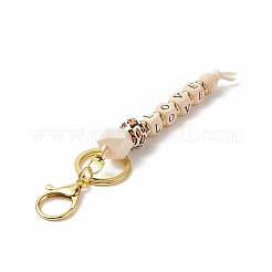 LOVE Wooden Beaded Pendant Keychain&nbsp;KEYC-JKC00461