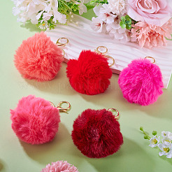 5Pcs 5 Colors Alloy Keychains&nbsp;KEYC-TA0004-71