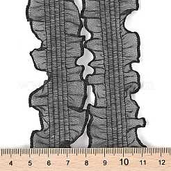 20 Yards Polyester Pleated Elastic Lace Trim&nbsp;SRIB-M015-01D