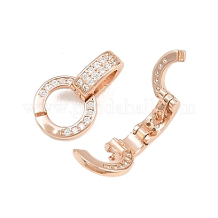 Rack Plating 925 Sterling Silver Micro Pave Clear Cubic Zirconia Enhancer Shortener Bails&nbsp;LS-STER-H105-05RG
